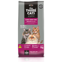 Three Cats Salmão Frango Carne - 1kg